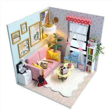 Model de casă din lemn puzzle 3d