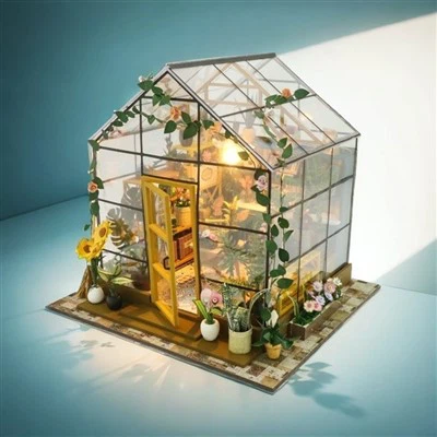 Casa de papusi in miniatura Kit casa de papusi in miniatura cu bricolaj Casa de papusi din lemn